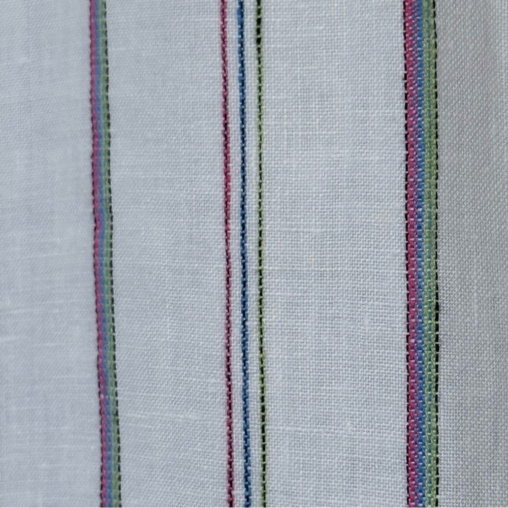 Chico's | Monterey Stripe Islander Linen Button Down Relaxed Casual Shirt - Picture 10 of 15
